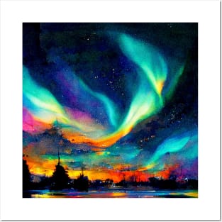 Northern Lights Aurora Borealis Posters and Art